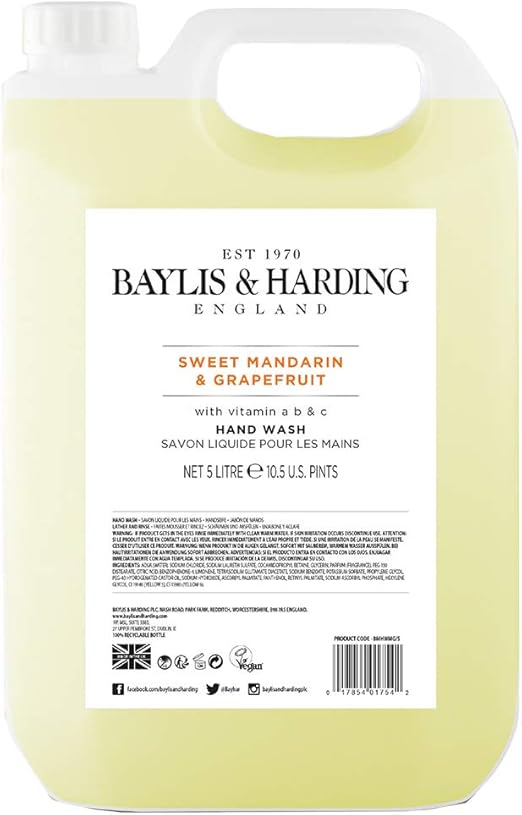 Baylis & Harding Sweet Mandarin and Grapefruit 5 Litre Refill Hand Wash