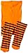 Jefferies Socks Girls 2-6X Stripe Tights, Orange/Black, 4-6