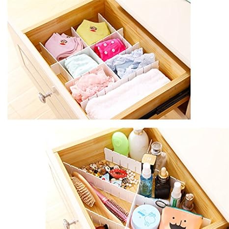 Easybuy India 6 Pcs Diy Plastic Grid Drawer Divider Household