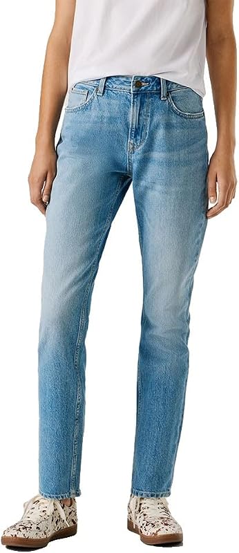 Tapered Jeans HW Violet, Blu (Denim-2vc), 31 W/30 L Donna