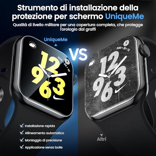 UniqueMe for Apple Watch Series 11/10 46 mm Screen Protector – 4 Pieces EPU Film, Full Coverage, Bubble Free, HD Transparent, Self Healing Screen Protector for iWatch 46 mm