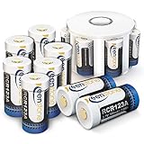 Keenstone 3.7V 700mAh Li-ion Rechargeable RCR123A Battery 12 PCS 8 Slot Charger Arlo Security Cameras