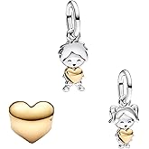 NUNUYAYA Charms Beads 925 Sterling Silver Animal Leaf Gold Travel Friend Love Dangle Pendant with 5A Cubic fits for Charms Bracelets for Woman Valentine's Day Mother's Day Christmas Birthday Gift
