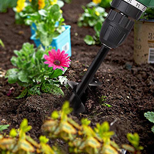 FUNTECK Bulb Planter Auger Drill Bit for Planting Bulbs and Seedlings, Fits 3/8 inch or Larger Drill (3" x 12")