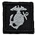 EGA USMC Eagle Globe and Anchor 1x1 inch Military Patch / Morale Patch - Black