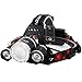 Brightest 4 Modes 3 Cree LED XM-L2 T6 9000 Lumens Headlight Rechargeable Headlamp Waterproof Head Torch Flashlight for Riding Fishing Hunting Travel