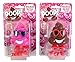 Brown and Pink Poop Emoji Toy Candy Dispenser with Heart Sunglasses, Set of 2