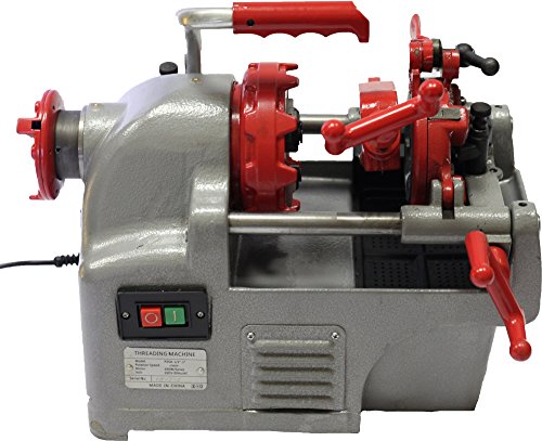 Electric Pipe Threader Threading Machine 1/2" - 1" Self Opening Head Oiler P25A