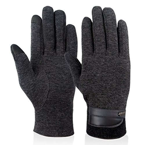 Rotibox Winter Gloves Touch Screen Gloves Texting Gloves Mittens Thick Warm Soft Mitten Cold Weather Gloves For Mens Fashion - Gray Rotibox Winter Gloves Touch Screen Gloves Texting Gloves Mittens Thick Warm Soft Mitten Cold Weather Gloves For Mens Fashion - Gray