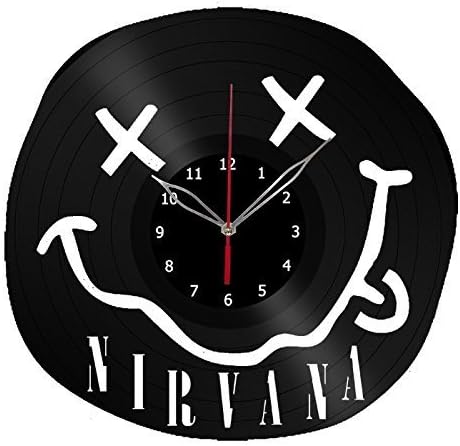 ForLovedGifts Nirvana Kurt Cobain Design Vinyl Wall Clock – handmade gift for any occasion – unique birthday, wedding, anniversary, Valentine’s day gifts - Wall décor Ideas for any space