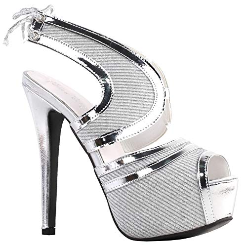 SHOW-STORY-Retro-Silver-Stripe-Lace-Up-Hidden-Platform-High-Heel-Club-SandalsLF80894