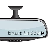 4 x Trust in God Rearview Mirror Sticker,Rear View Mirror Decal,Jesus Car Window Decal,Vanity,Affirmation,Water Bottle,Tumblers,Bumper,Trust in God Rear View Sticker, Peel and Stick Car Decoration
