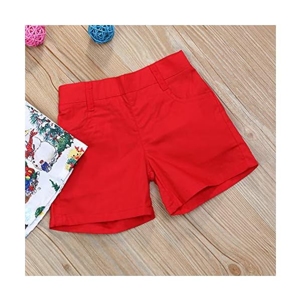 Christmas Outfits Toddler Kids Baby Boy Girl T-Shirt Tops Short Pants Clothes Set Costumes - Image 7