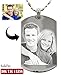Personalized Photo Text Engraving Dog tags Custom Necklace Pendant Christmas Gift