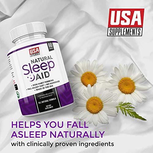 image for Natural Sleep Aid Pills for Adults Extra Strength | Herbal Melatonin, 
