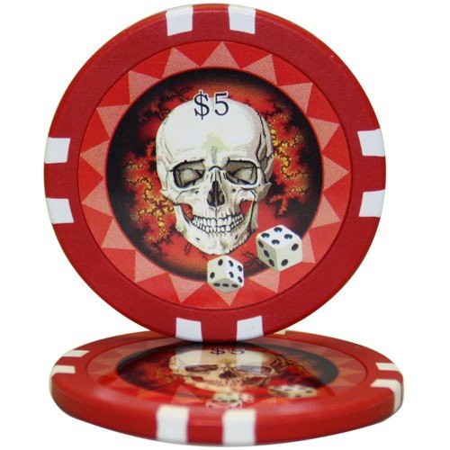 New 1000pcs 13.5g Skull Poker Chips Set Aluminum Case Custom Build