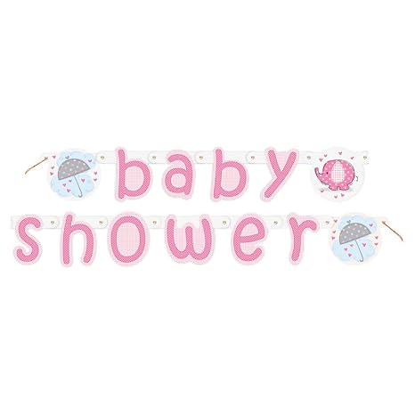 Unique Party Guirnalda De Letras Baby Shower Con Elefante 1 6 M