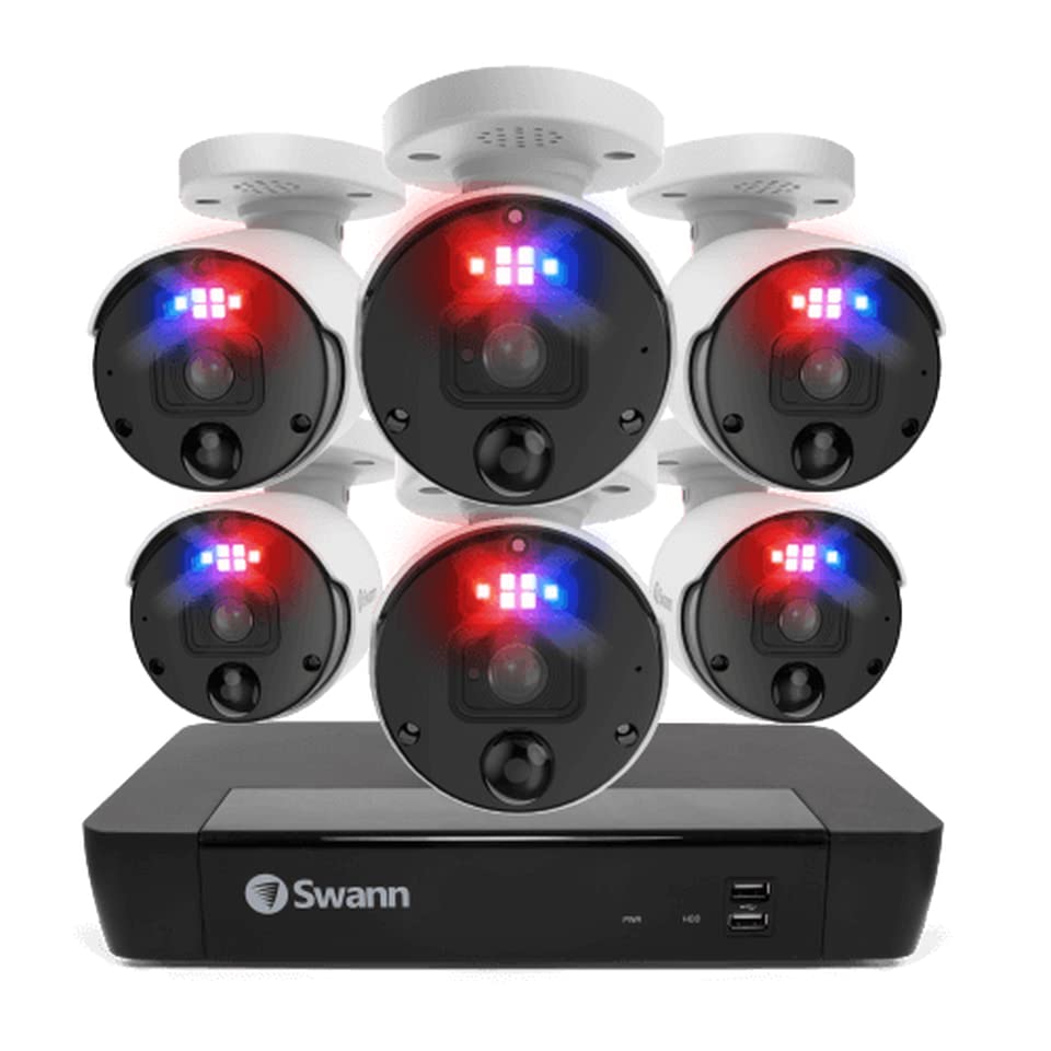 Swann Enforcer 4K Indoor/Outdoor Security Camera System, 6 Bullet PoE