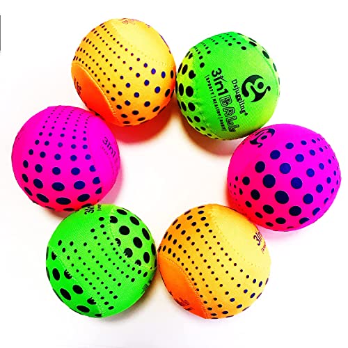 DSJUGGLING 4 Pieces x 60mm Washable Juggling Balls for Beginners and Professionals Set of 4 100g Each - Soft Easy Juggle Balls, Multiple Practice Juggling Ball Kits (Pink)