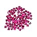 100pcs Pyramid Studs Spots Punk Spikes for DIY Craft Leathercraft - Hot Pink