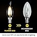 SUNMEG CA10 4W LED Candelabra Bulb, LED Filament Bulb Dimmable, 2700K Warm White, Equivalent to 40W Incandescent Bulbs (6 Pack)