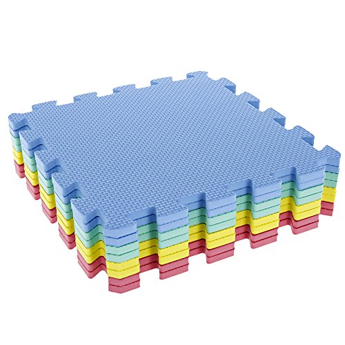 Stalwart 8 Piece Multi-Color Interlocking EVA Foam Mat - 24.5 x 48in