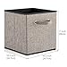 EZOWare 4 Pack Fabric Foldable Cubes Bin Organizer Container with Handles (10.5 x 10.5 x 11 inch) for Drawer, Nursery, Closet, Office, Home - Gray