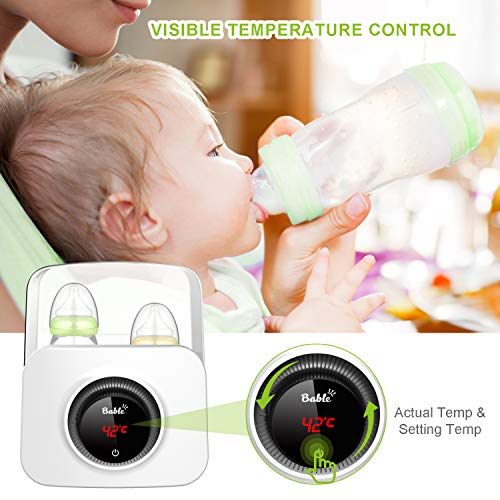 Bottle Warmer and Sterilizer, Bable 6-in-1 Baby Bottle Warmer Defrosting Complementary Food Heater Sterilizing BPA-Free with LCD-Display