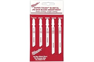 Milwaukee 49-22-1178 T-Shank Metal/Wood Cutting Jig Saw Blade Assortment, 5 Pack