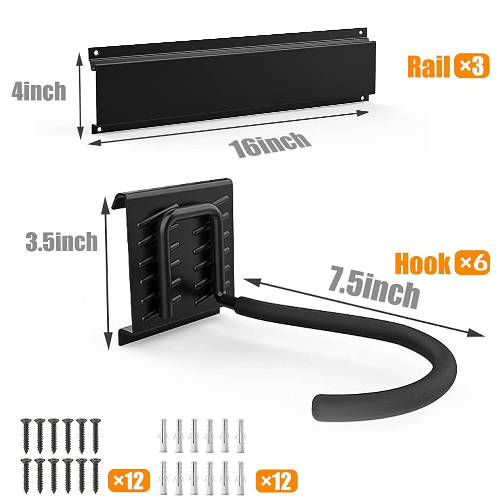 Mua TORACK Bike Storage Rack, 6 Bike Rack Wall Mount Home and Garage ...