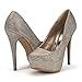 DREAM PAIRS ELSA Women's Closed Toe Stiletto Heel Platform Pumps Shoes
