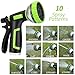 Healon Expandable Garden Water Hose with 10 Pattern Spray Nozzle, Solid Brass Connector, Double Latex Core Expanding Water Hose with Storage Bag (50FT)