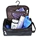 Toiletry Bag for Men Women,Top Opening Travel Makeup Bag by Sunny Snowy (black)