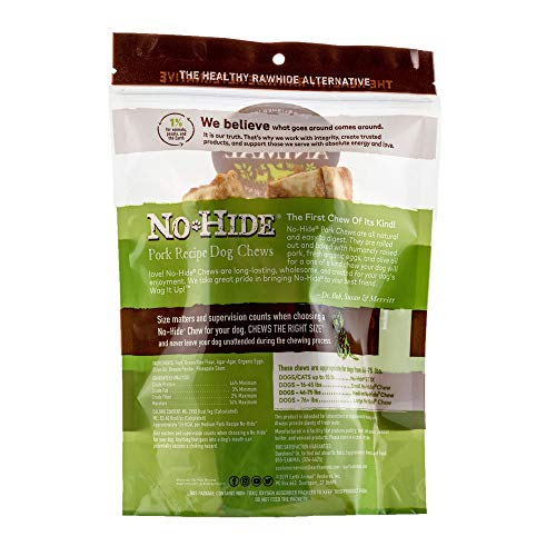 Earth Animal NoHide HumanelyRaised Pork Medium Natural Rawhide