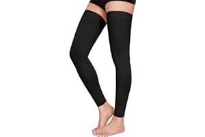 ATHBAVIB Thigh High Compression Stockings Footless, 15-20mmHg Footless Compression Socks for Men & Women-Ideal for Athletic, Medical, Travel Use