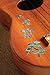 Inlay Stickers for Ukuleles - Honu Family & Tropical Monstera Leaves - Abalone Blue, UK-273HF-BL-AZ