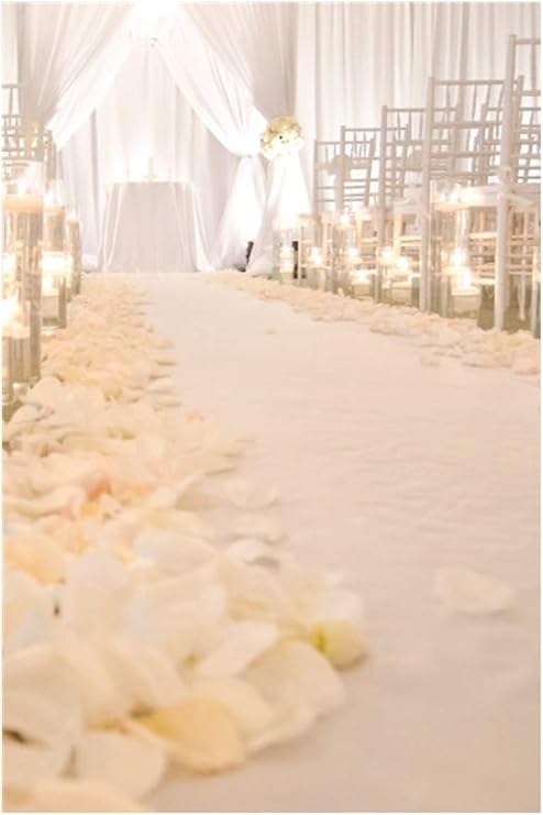Wedding Aisle Decorations Outdoors 4ftx20ft White Sequin Aisle