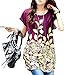 WomeWell Bohemia Women Floral Printed Blouse Oversize Short Sleeve Tops Dress