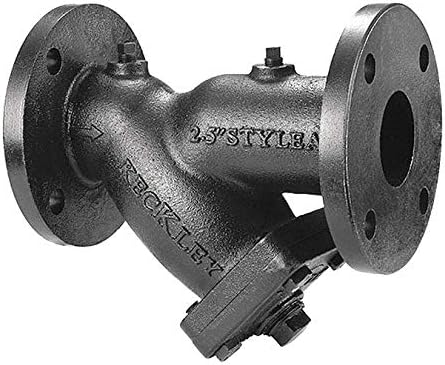 4' Y Strainer, Flanged, 1/16' Mesh, 12-1/8' Length, Cast Iron