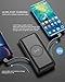 Heloideo 10000 mAh Power Bank Fast Portable Charger with 5.1A 18w Output, Wireless Charger, External Battery Pack with Built in AC Plug,Removable Type-c Cable,Micro Cable and Other Cable for Phone