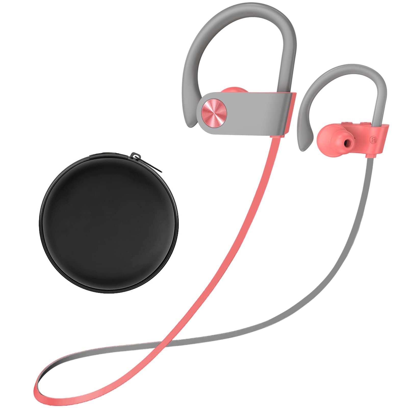 Photo 1 of Stiive Bluetooth Headphones, Wireless Sports Earbuds IPX7 Waterproof with Mic, Stereo Sweatproof in-Ear Earphones, Noise Cancelling Headsets for Gym Running Workout, 16 Hours Playtime - PinkGrey