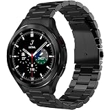Dado Stainless Steel Replacement Band Compatible with Samsung Galaxy Watch 6 Classic 47mm | Watch 5 Pro 45mm | 4 Classic 46mm, NO Gap/Zero Gap Stainless Steel Quick Release Watch Band (Black)