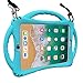 TopEsct Kid's Case Compatible with iPad 9.7 inch 2018/2017,iPad Air, Soft Silicone Childproof Handle Stand Case (Turquoise)