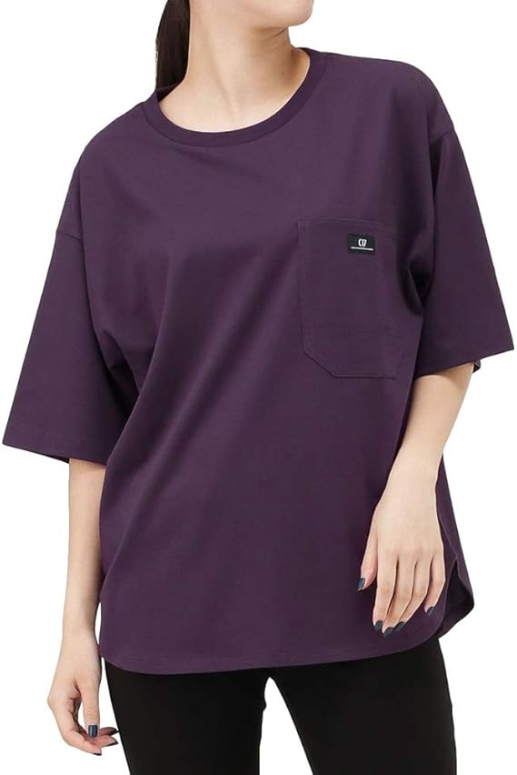 Amazon C17 シーセブンティーン Tシャツ 半袖 半袖tシャツ クルーネック レディース ポケット付きビッグtシャツ ブランドロゴ 綿100 ゆったり Ctb013 Tシャツ カットソー 通販