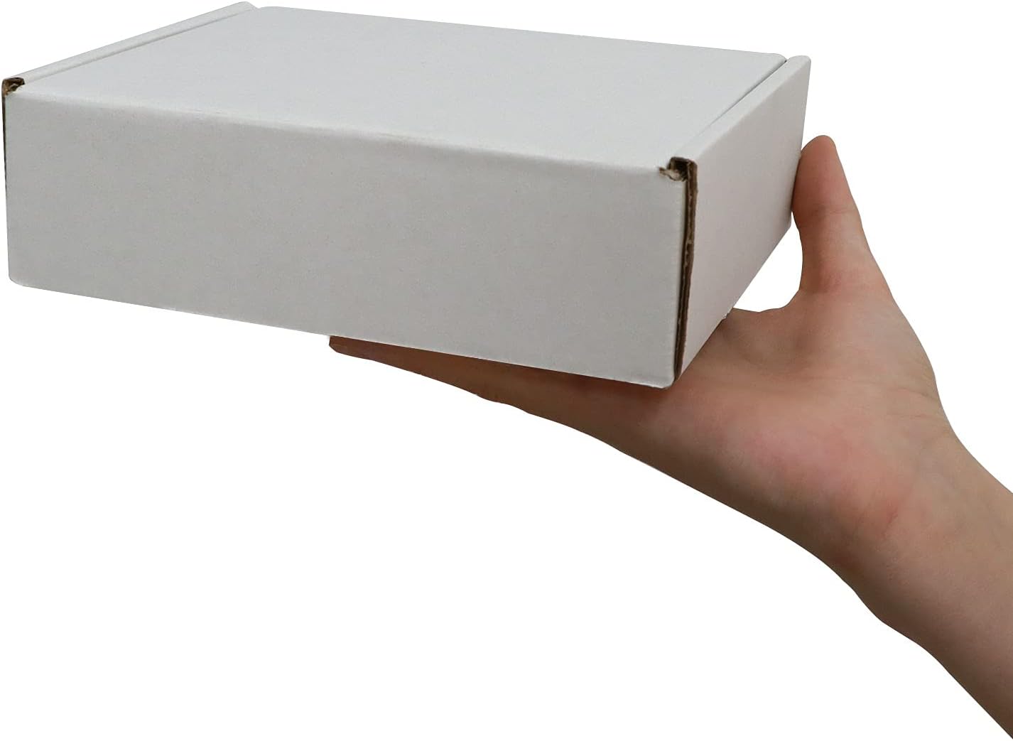 RLAVBL Small Shipping Boxes 7x5x2 White Corrugated Cardboard Box, 25 Packs: Office Products