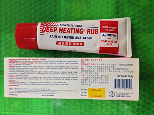 Mentholatum Deep Heating Rub Pain Relieving Analgesic 94.4g