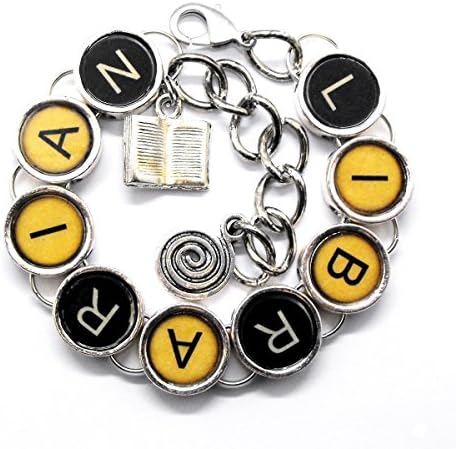 Librarian Book Charm Bracelet