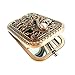 Ivenf Antique Vintage Square Compact Purse Mirror Wedding/Christmas/Birthday Gift, Peacock Spreading Tail, Rose Copper