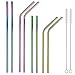 KISSWILL Set of 8 Reusable Straws Ultra Long 10.5'' & 8.5'' Stainless Steel Metal Straws for 20 30oz Yeti Ozark Trail Rambler Rtic Tumblers Cold Beverage (4 Straight 4 Bent 2 Brushes 1 Pouch)