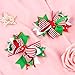 BESTOYARD 2PCS Christmas Hair Bows Grosgrain Ribbon Bowknot Hair Clip for Children Baby Girls Holiday Hair Accessories